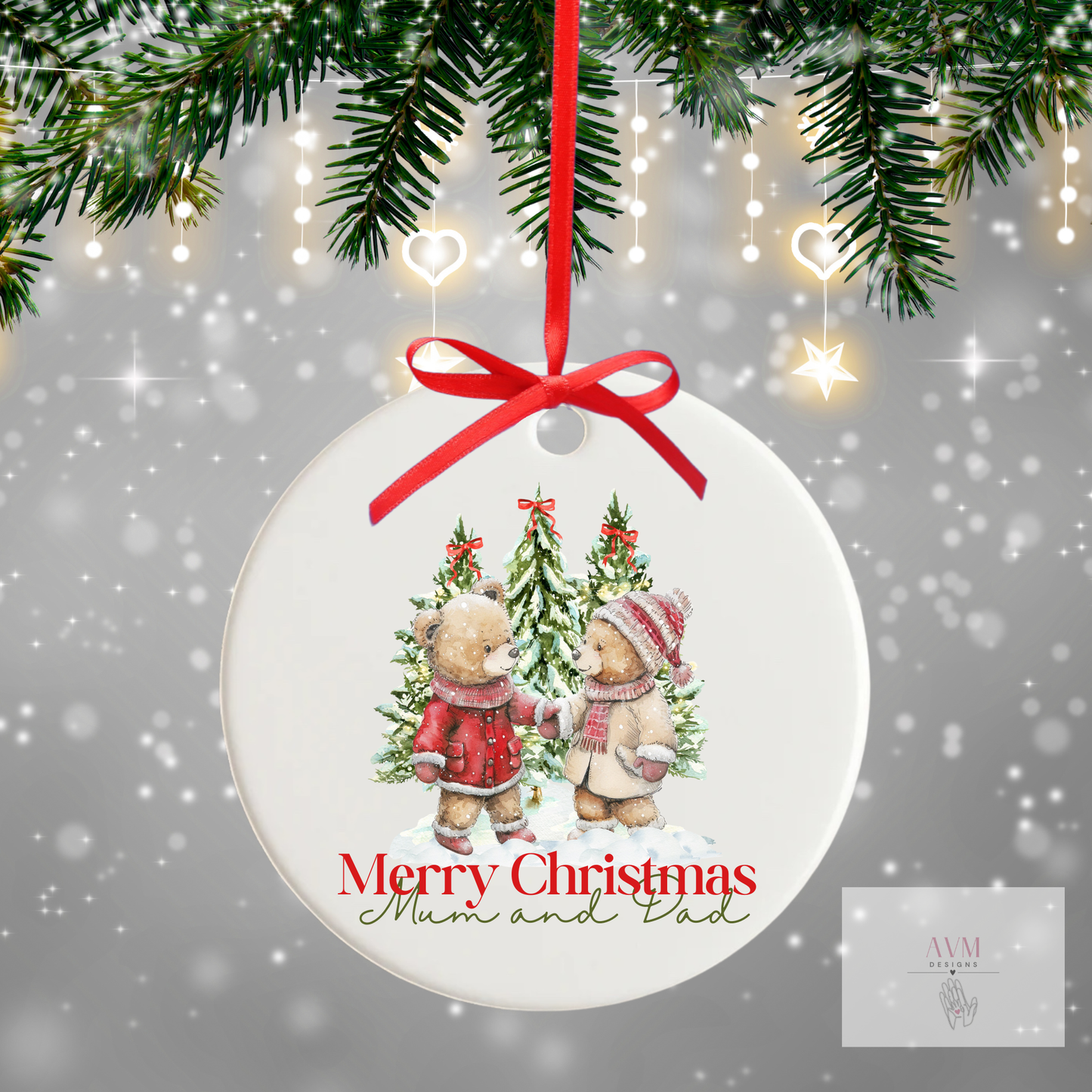 Merry Christmas Mum and Dad bauble