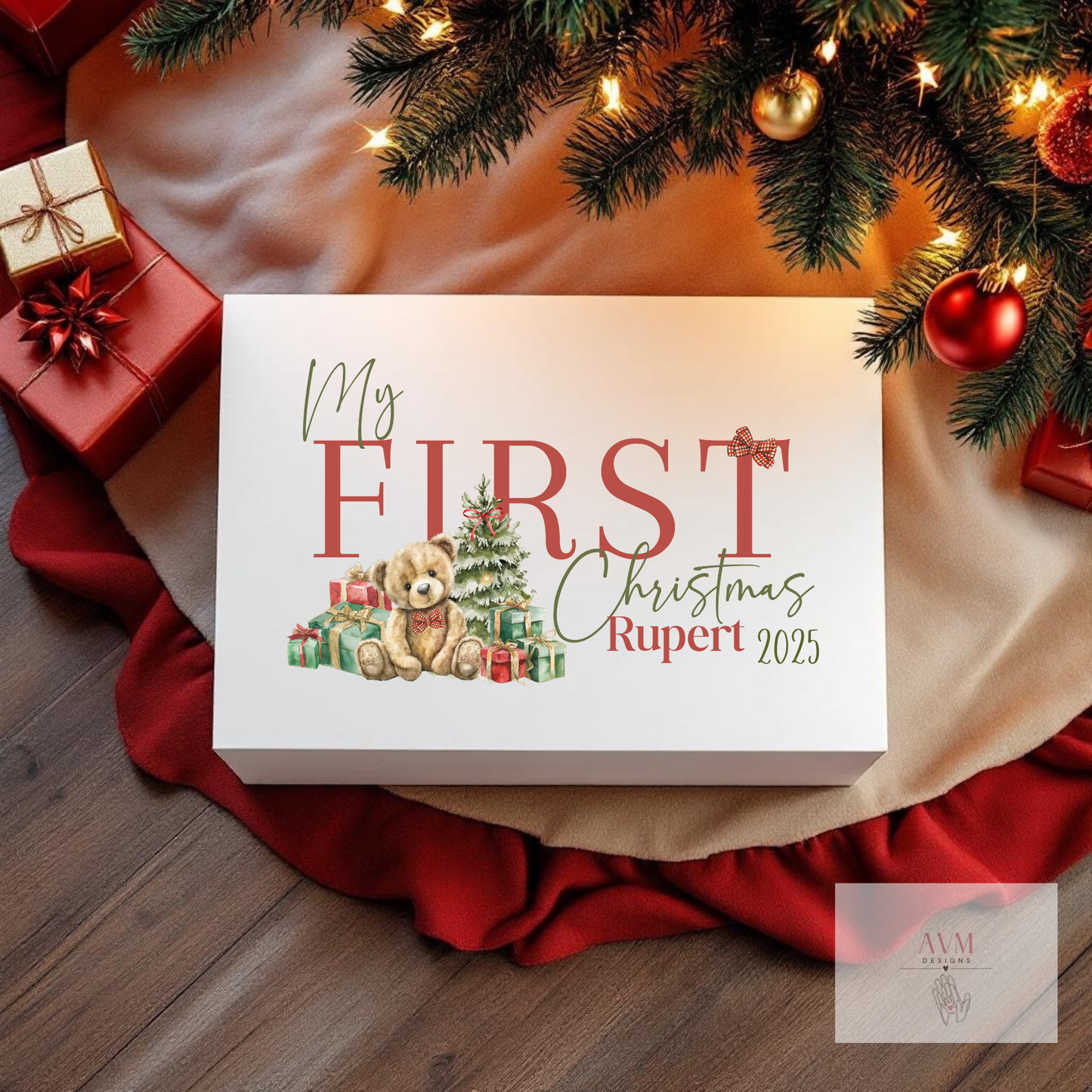 Personalised Magnetic Gift Box - My First Christmas