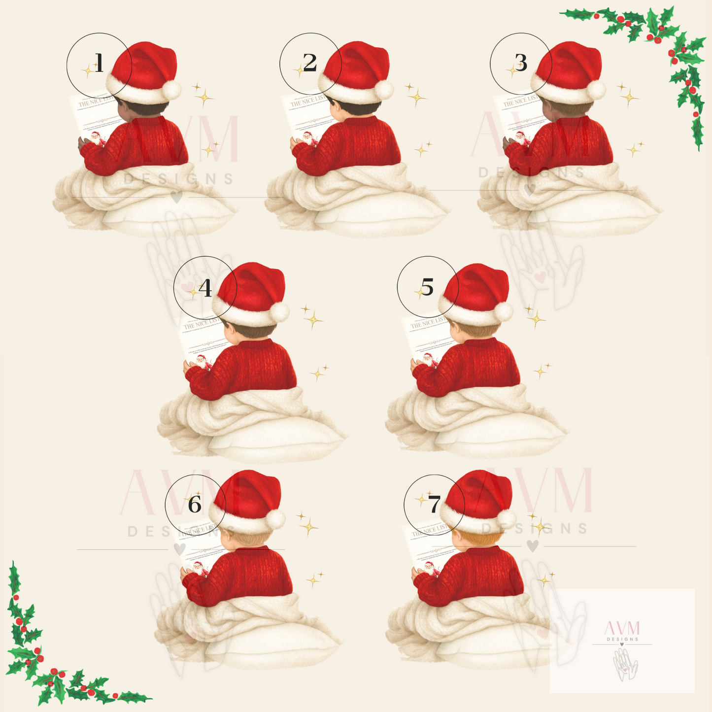 Christmas door hanger girl/boy nice list