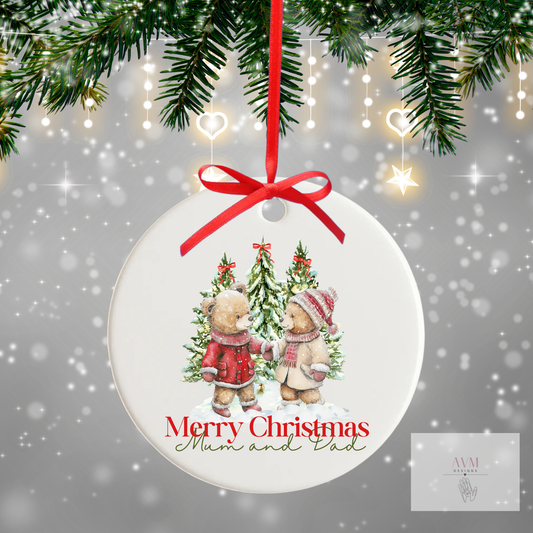 Merry Christmas Mum and Dad bauble