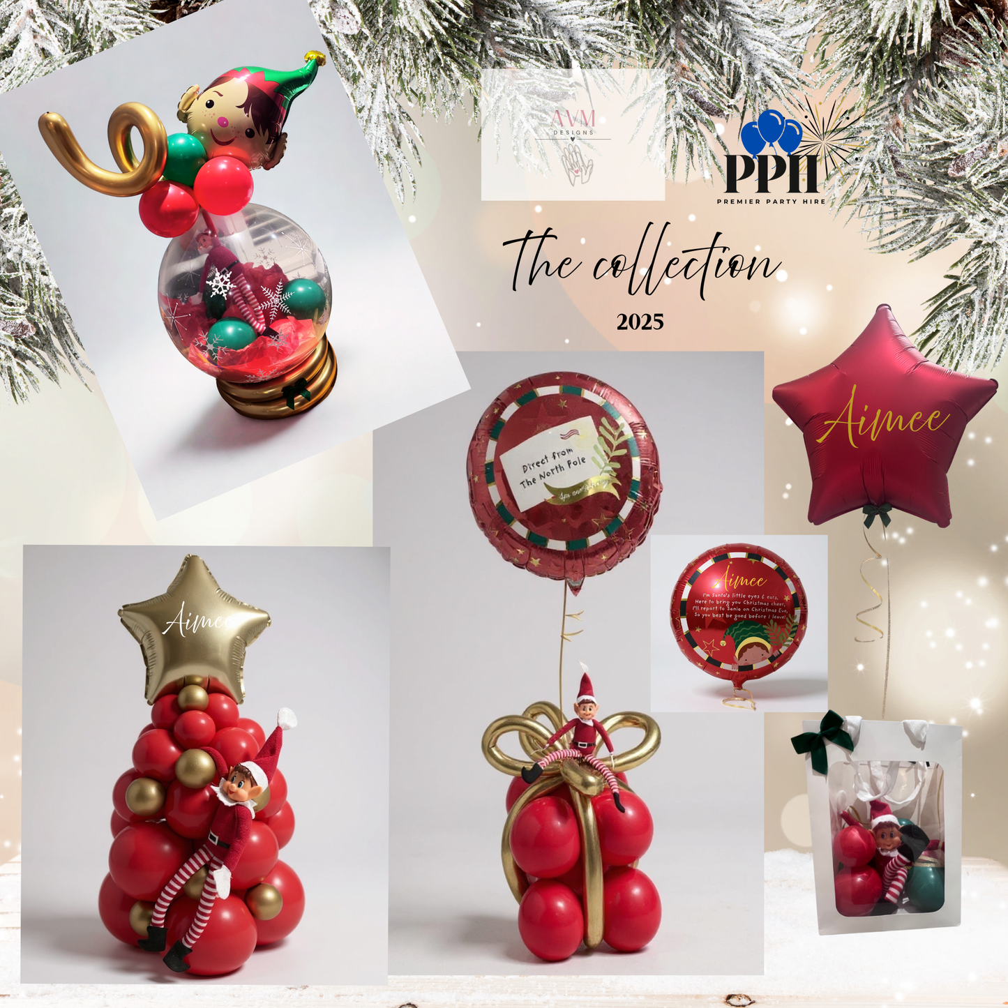 Elf Arrival Balloon Present Design Bundle