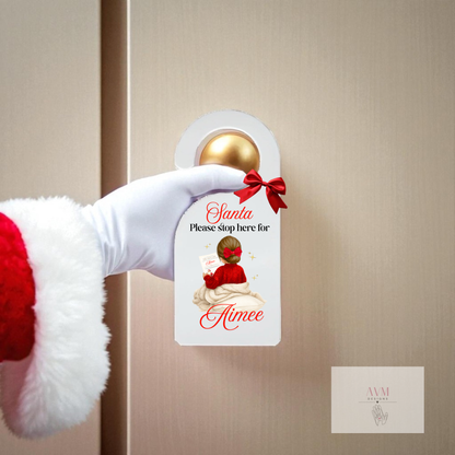 Christmas door hanger girl/boy nice list
