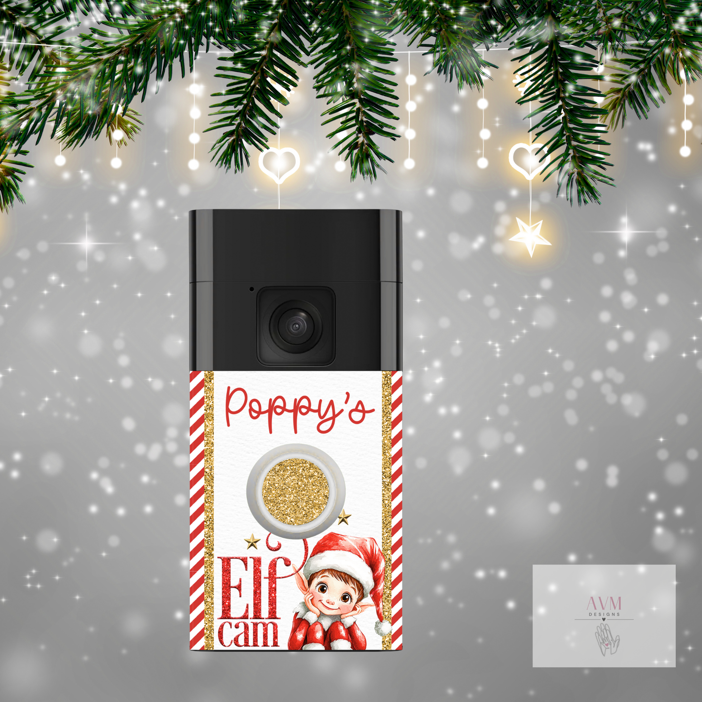 Ring Doorbell Cover Elf Cam Design