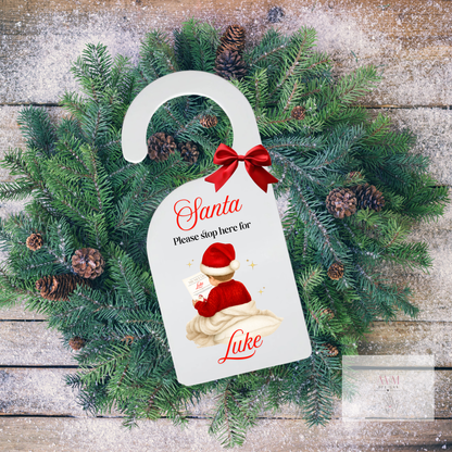 Christmas door hanger girl/boy nice list