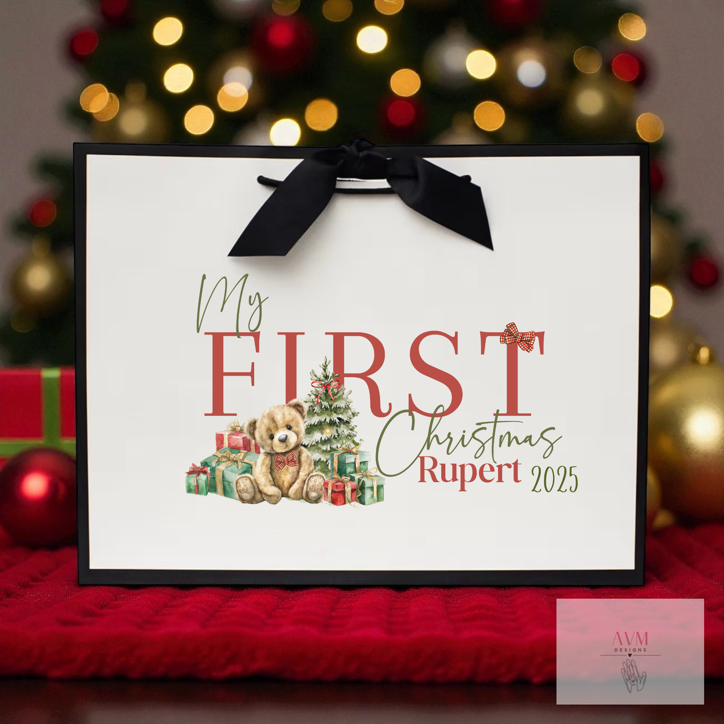Personalised Gift Bag - My First Christmas