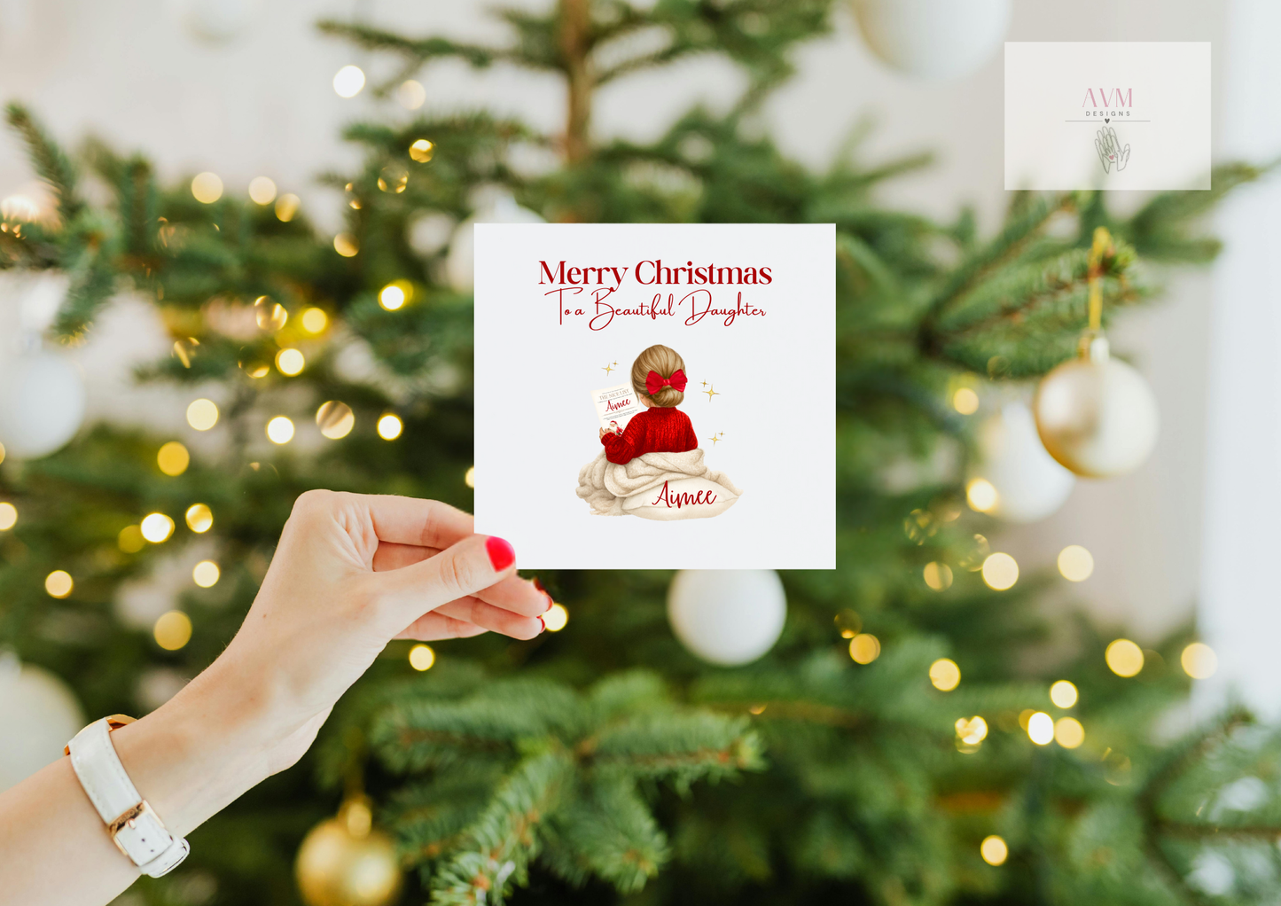 Personalised Son/Daughter/Relation Nice List Greeting Card Design