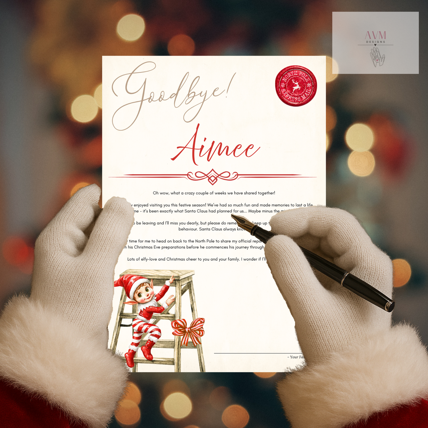 Elf goodbye letter