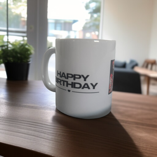 Birthday photo mug