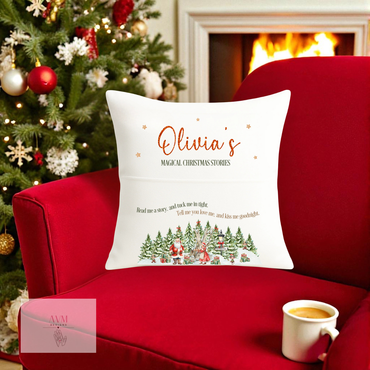 Christmas pocket cushion Christmas stories design