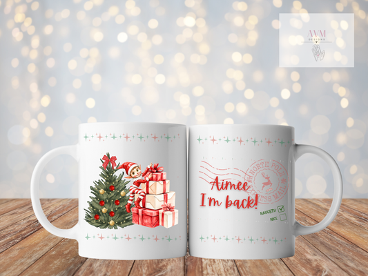 Personalised Elf Arrival Mug