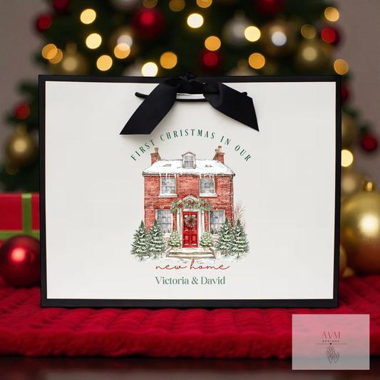 Personalised Gift Bag - First Christmas in Our New Home